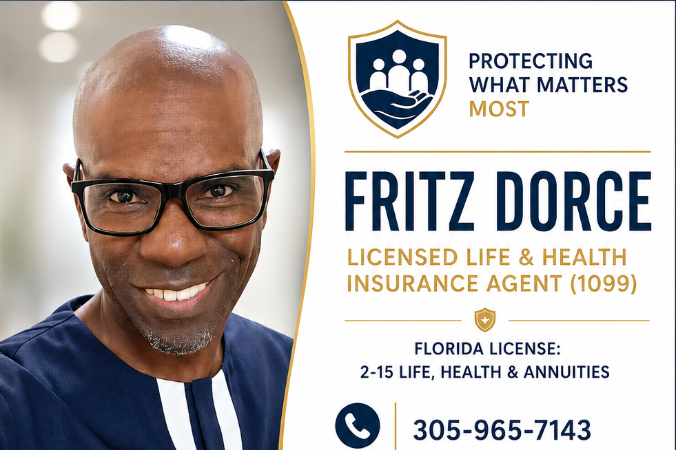 Fritz Dorce — Licensed Life & Health Insurance Agent